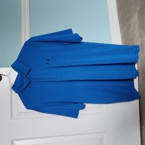 UA "L" Royal Blue and Navy Stripped Polo